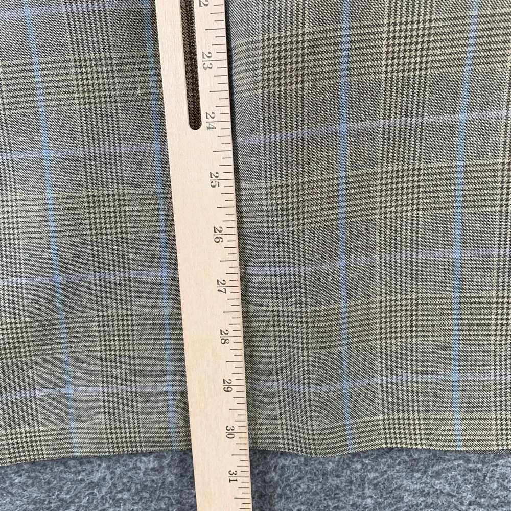 Ermenegildo Zegna Blazer Men 40R Silk Linen Glen Check Windowpane Sport Coat